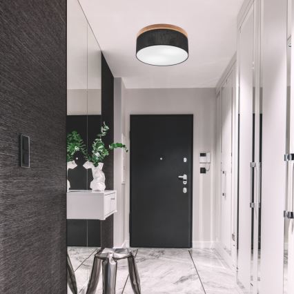 Brilagi - LED stropno svetlo BELLADONNA 2xE27/15W/230V prečnik 40 cm crna/hrast