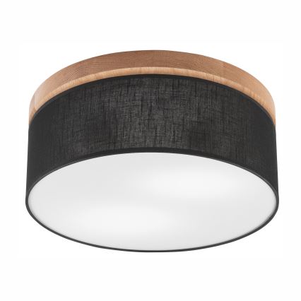 Brilagi - LED stropno svetlo BELLADONNA 2xE27/15W/230V prečnik 40 cm crna/hrast