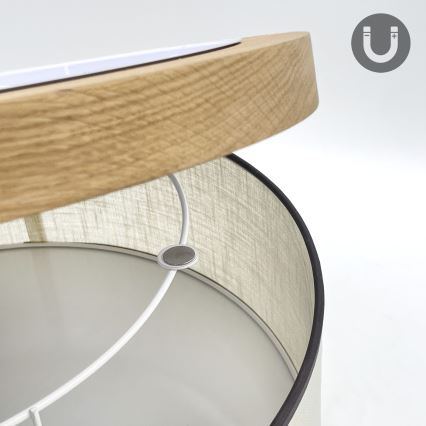 Brilagi - LED stropno svetlo BELLADONNA 2xE27/15W/230V prečnik 40 cm krem/hrast