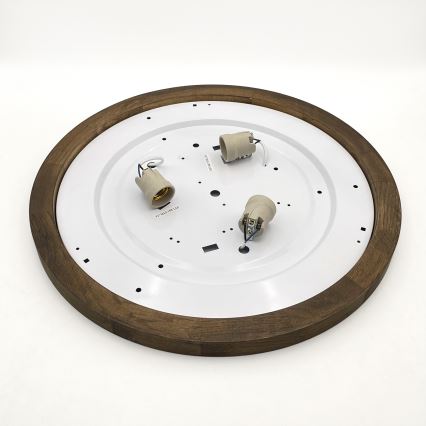 Brilagi - LED stropno svetlo BELLADONNA 3xE27/15W/230V pr. 50 cm bela/hrast orah