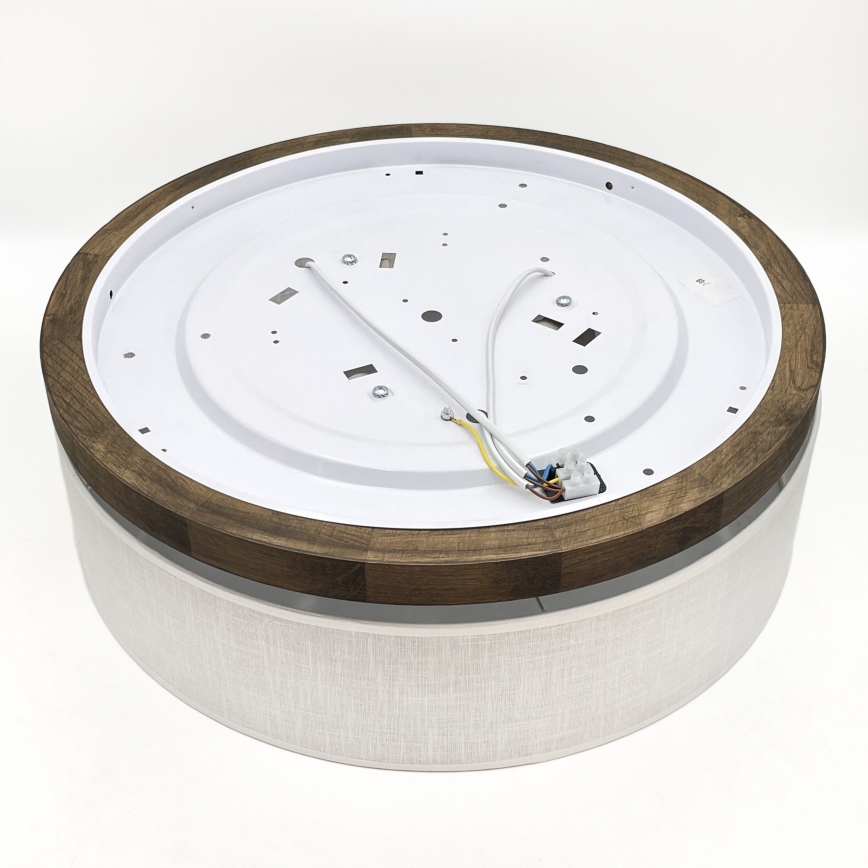 Brilagi - LED stropno svetlo BELLADONNA 3xE27/15W/230V pr. 50 cm bela/hrast orah