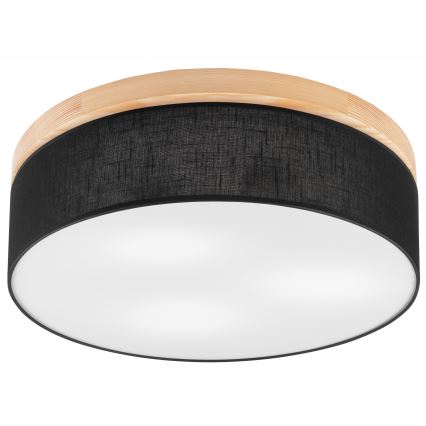 Brilagi - LED stropno svetlo BELLADONNA 3xE27/15W/230V prečnik 50 cm crna/borovina