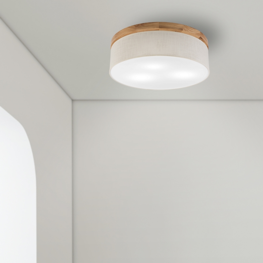 Brilagi - LED stropno svetlo BELLADONNA 3xE27/15W/230V prečnika 50 cm krem/hrast