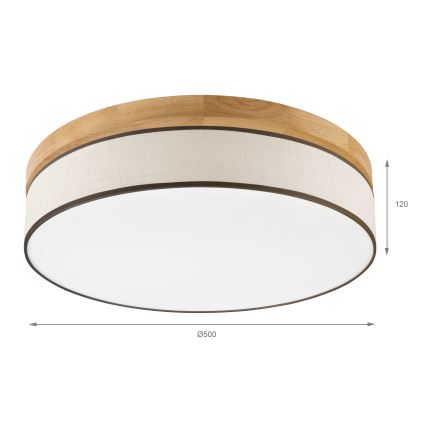 Brilagi - LED stropno svetlo BELLADONNA LED/36W/230V prečnik 50 cm krem/hrast