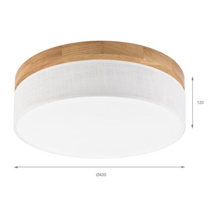 Brilagi - LED stropno svetlo BELLADONNA LED/36W/230V Ø 40 cm bela/hrast