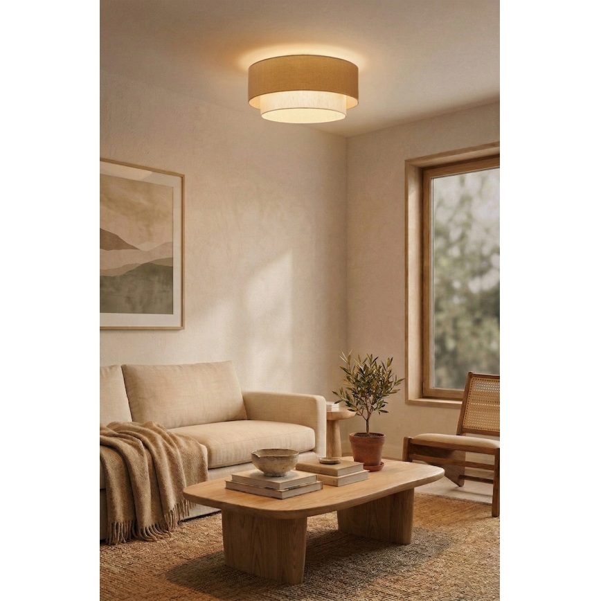 Brilagi - LED stropno svetlo BOHO ECO 1xE27/10W/230V prečnik 40 cm bež/krem