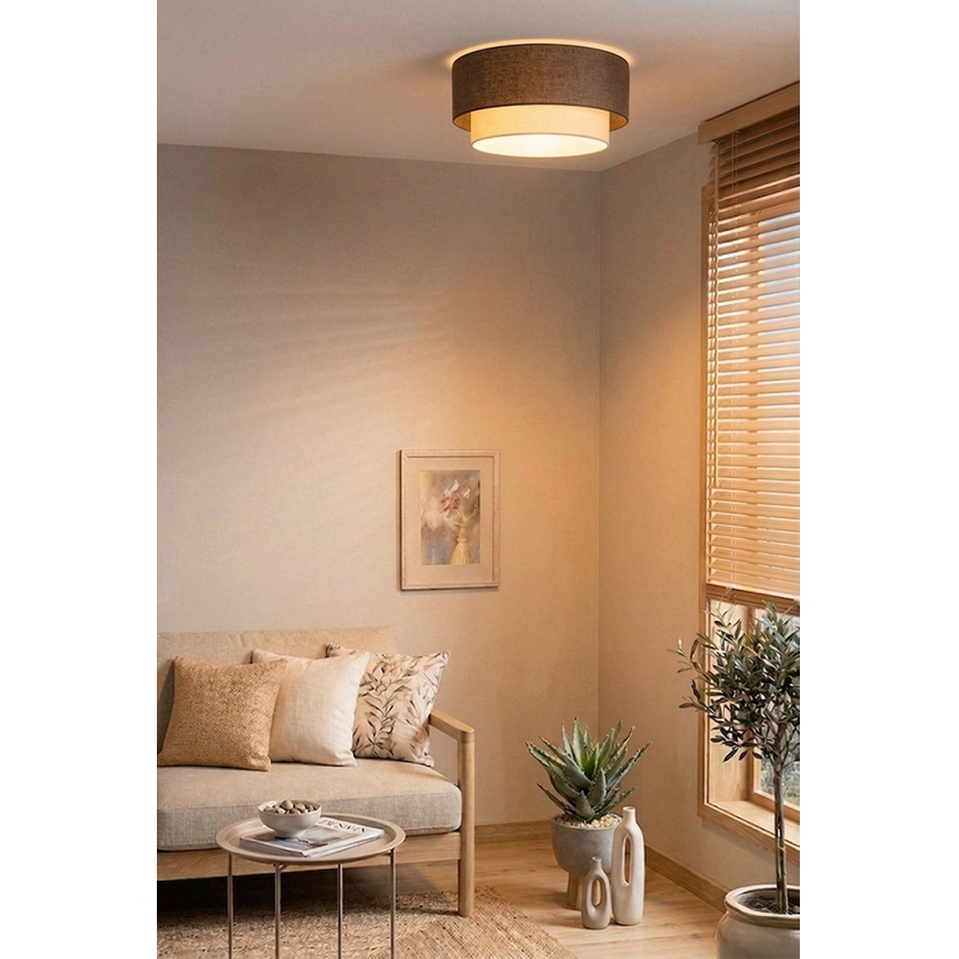 Brilagi - LED stropno svetlo BOHO ECO 1xE27/10W/230V prečnik 40 cm braon/krem