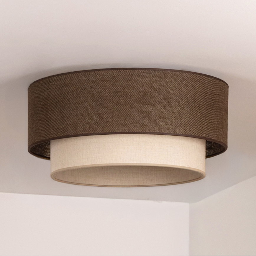 Brilagi - LED stropno svetlo BOHO ECO 1xE27/10W/230V prečnik 40 cm braon/krem