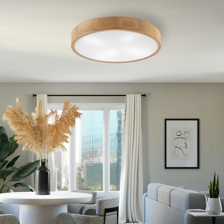 Brilagi - LED stropno svetlo CARVALHO 4xE27/60W/230V hrast, prečnik 57,5 cm