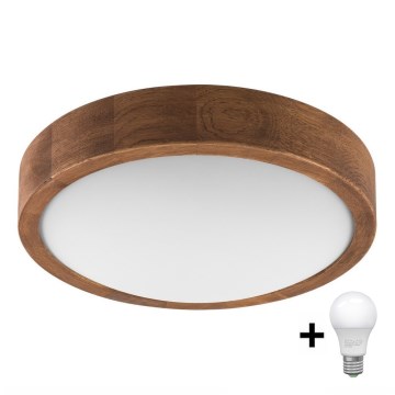 Brilagi - LED stropno svetlo CARVALHO SLIM 1xE27/60W/230V hrast-trešnja, prečnik 27 cm