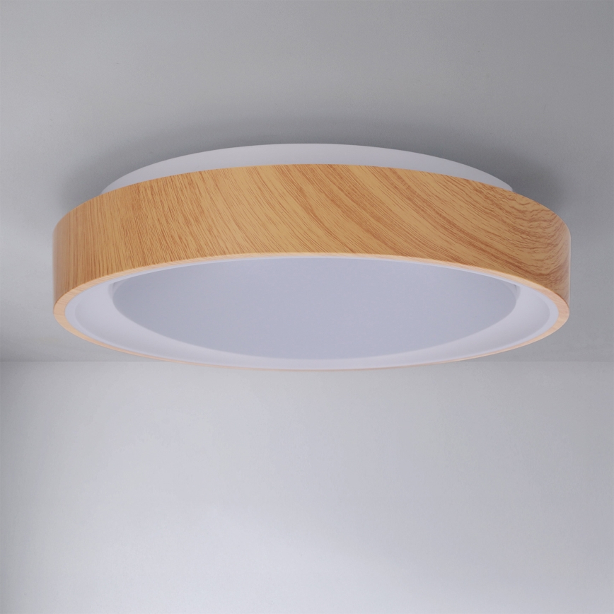 Brilagi - LED stropno svetlo FLOCO LED/24W/230V prečnik 30 cm dekor drveta/belo