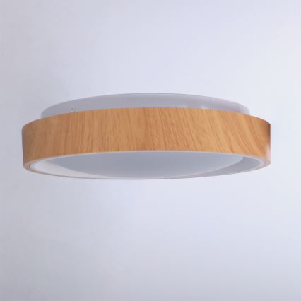 Brilagi - LED stropno svetlo FLOCO LED/24W/230V prečnik 30 cm dekor drveta/belo