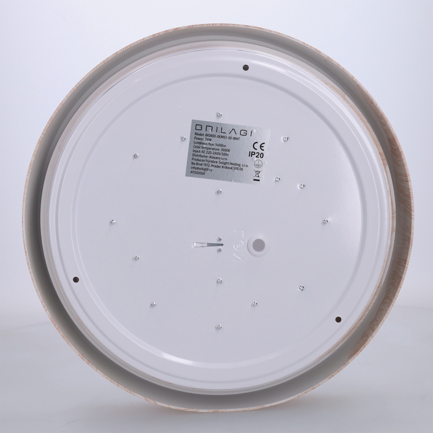 Brilagi - LED stropno svetlo FLOCO LED/24W/230V prečnik 30 cm dekor drveta/belo