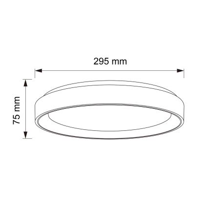 Brilagi - LED stropno svetlo FLOCO LED/24W/230V prečnik 30 cm dekor drveta/belo