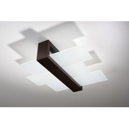 Brilagi - LED plafonsko svetlo HERA 2xE27/7,5W/230V 43x43 cm wenge