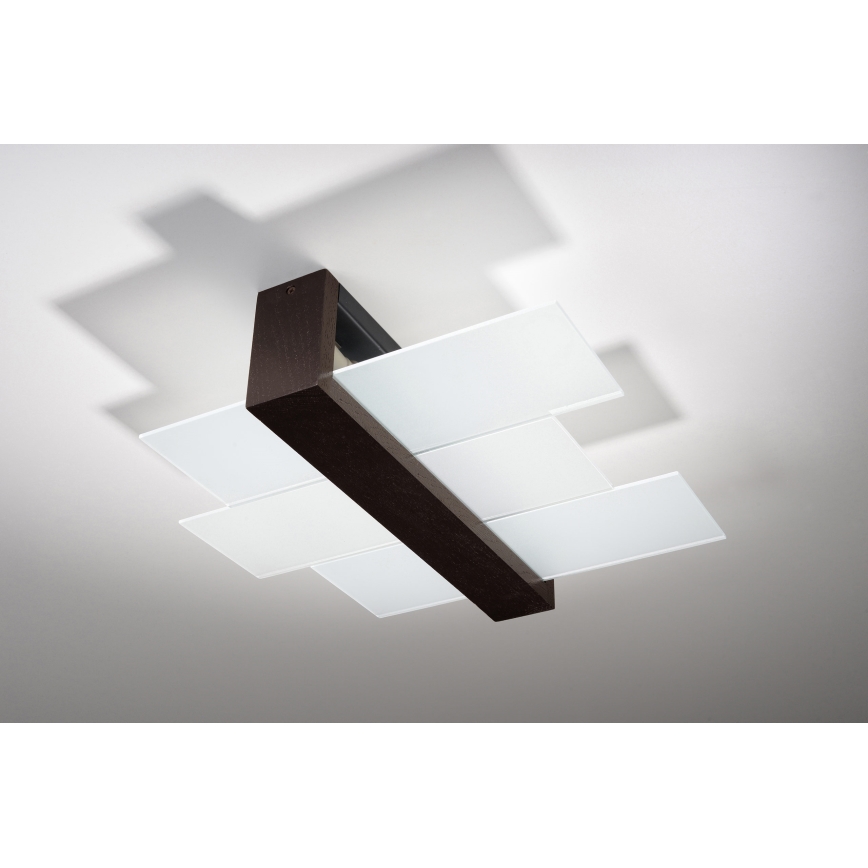 Brilagi - LED plafonsko svetlo HERA 2xE27/7,5W/230V 43x43 cm wenge