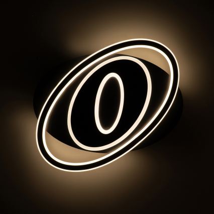 BRILAGI - prigušiva LED plafonska lampa IRIS LED/78W/230V 3000-6000K 37x49 cm crna + daljinski upravljač