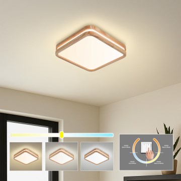 BRILAGI - LED stropno svetlo MOLINA SQUARE LED/32W/230V 3000/4000/6000K hrast 30x30 cm