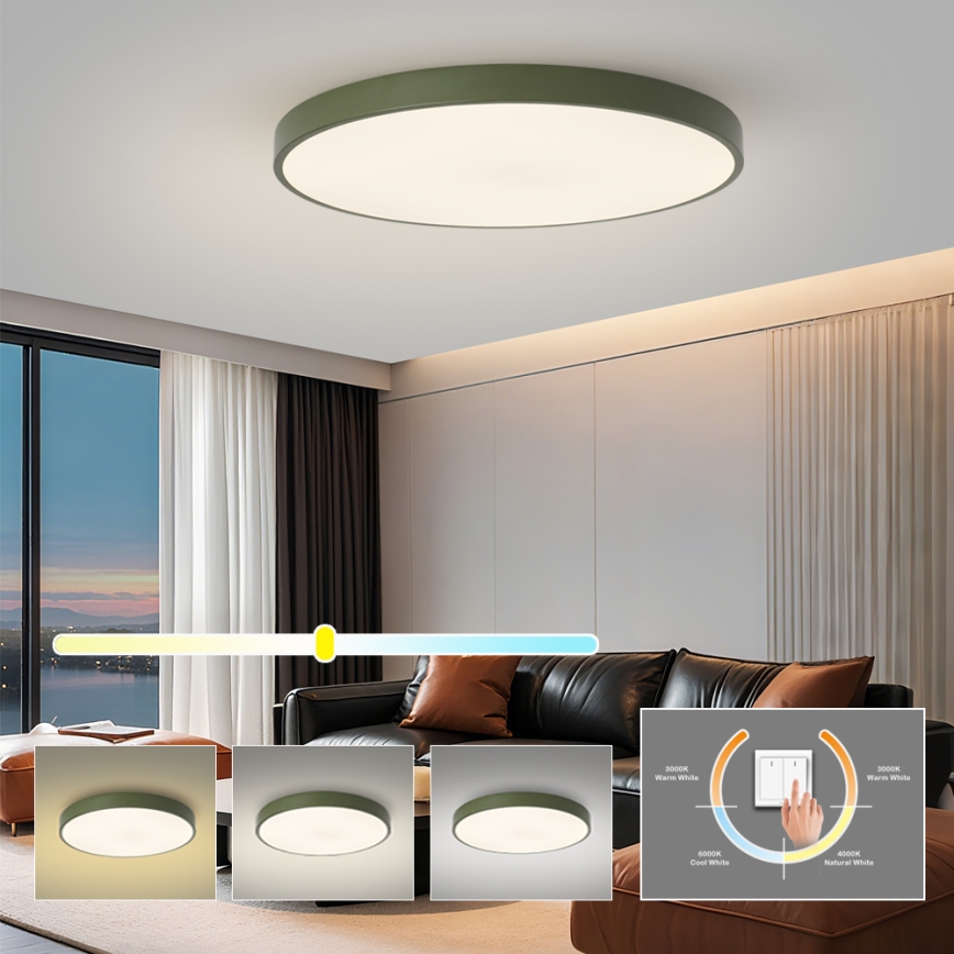 Brilagi - LED plafonsko svetlo POOL LED/100W/230V 3000/4000/6000K prečnik 80 cm zeleno