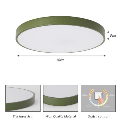 Brilagi - LED plafonsko svetlo POOL LED/100W/230V 3000/4000/6000K prečnik 80 cm zeleno