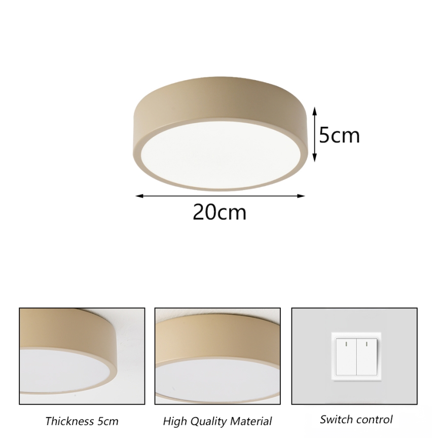 Brilagi - LED stropno svetlo POOL LED/18W/230V 3000/4000/6000K prečnik 20 cm bež