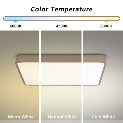 Brilagi - LED stropno svetlo POOL LED/48W/230V 3000/4500/6000K 50x50 cm bež