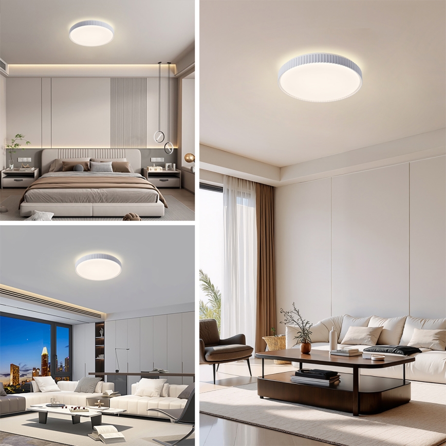 Brilagi - LED prigušiva plafonska lampa CORVO LED/72W/230V 3000-6000K bela, prečnika 50 cm + daljinski upravljač