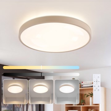 Brilagi - LED stropno svetlo prigušiva GLASS POOL DOUBLE LED/60W/230V 3000-6000K 50 cm bež + daljinski upravljač