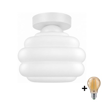 BRILAGI - LED stropno svetlo RETRO GLASS 1xE27/60W/230V prečnik 20 cm bela/bela