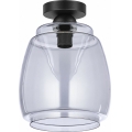 BRILAGI - LED Stropno svetlo RETRO GLASS 1xE27/60W/230V Ø 26 cm crno/zadimljeno sivo
