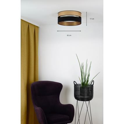 Brilagi - LED stropno svetlo ROYAL LED/24W/230V prečnik 45 cm crna/zlatna