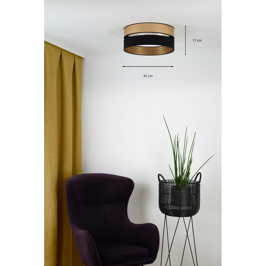 Brilagi - LED stropno svetlo ROYAL LED/24W/230V prečnik 45 cm crna/zlatna