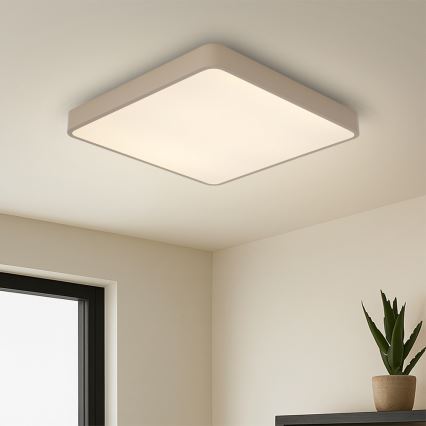 Brilagi - LED prigušiva plafonsko svetlo POOL LED/36W/230V 3000-6000K 40x40 cm bež + daljinski upravljač