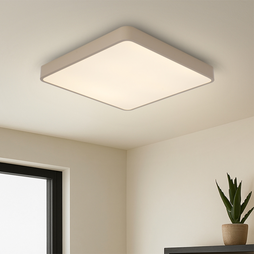 Brilagi - LED prigušiva plafonsko svetlo POOL LED/36W/230V 3000-6000K 40x40 cm bež + daljinski upravljač
