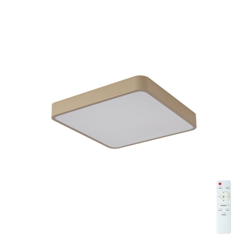 Brilagi - LED prigušiva plafonsko svetlo POOL LED/36W/230V 3000-6000K 40x40 cm bež + daljinski upravljač