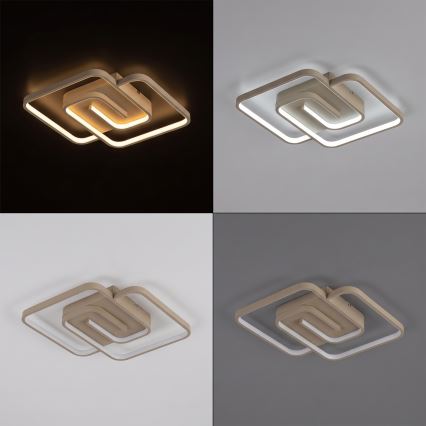 BRILAGI - LED prigušiva plafonska lampa VELO LED/64W/230V 3000-6500K 48x48 cm bež + daljinski upravljač