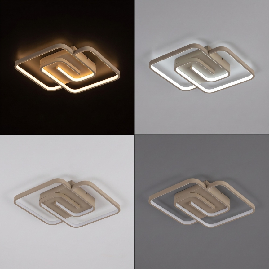 BRILAGI - LED prigušiva plafonska lampa VELO LED/64W/230V 3000-6500K 48x48 cm bež + daljinski upravljač