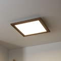 Brilagi - LED stropno svetlo SLIMFRAME WOOD, prigušiva, LED/36W/230V, 49,5x49,5 cm, 3000-6000K, tamno braon + daljinski upravljač