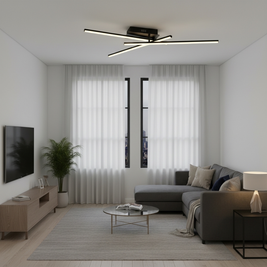 Brilagi - LED plafonsko svetlo STRIPES LED/30W/230V 51x78 cm crno