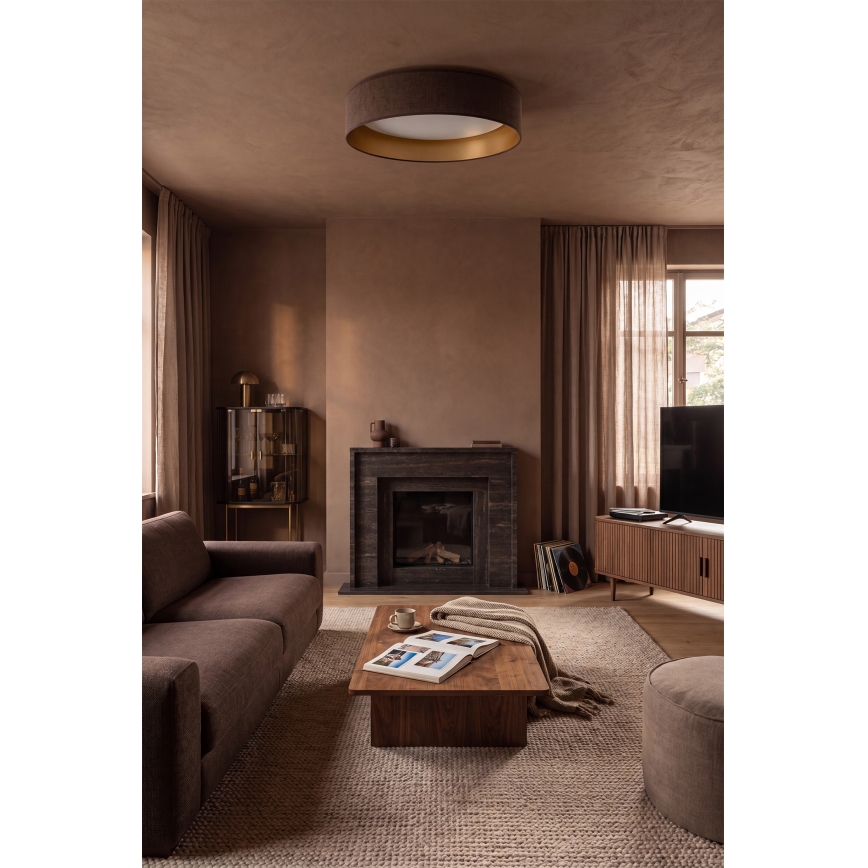 Brilagi - LED plafonsko svetlo VELVET SIMPLE LED/36W/230V 3000K Ø 55 cm braon/zlatno