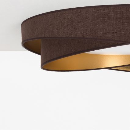 BRILAGI - LED plafonsko svetlo VELVET TWIST LED/24W/230V 4000K Ø 55 cm braon/zlatna