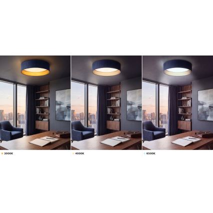 BRILAGI - LED plafonsko svetlo VELVET VARI LED/24W/230V 3000/4000/6500K prečnik 45 cm plava/zlatna