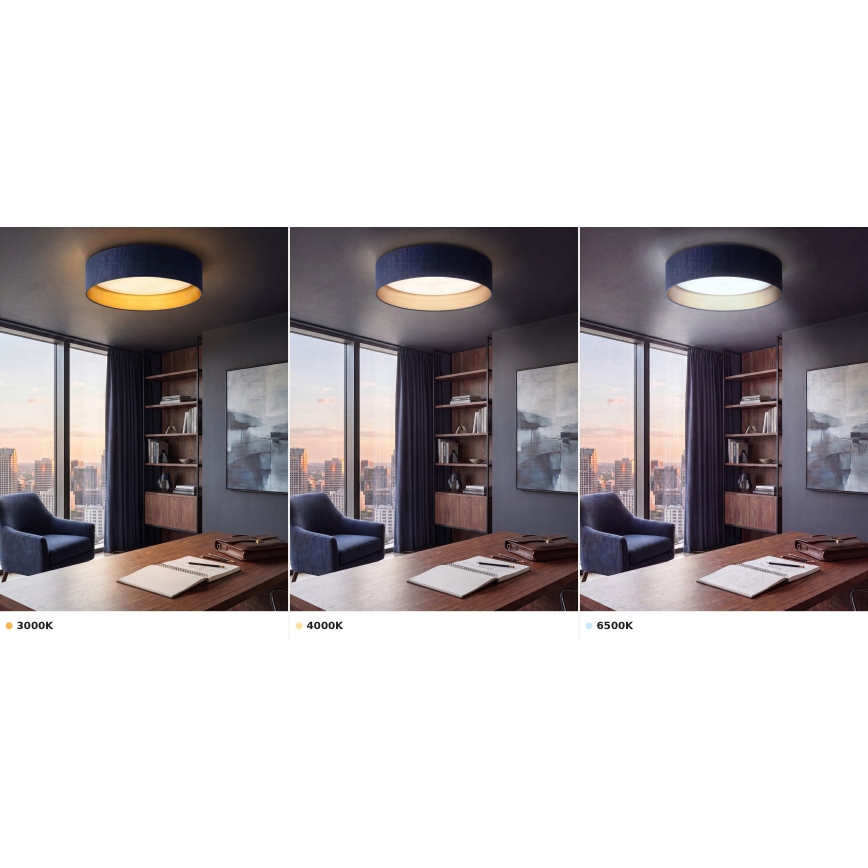 BRILAGI - LED plafonsko svetlo VELVET VARI LED/24W/230V 3000/4000/6500K prečnik 45 cm plava/zlatna