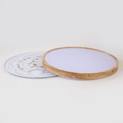 Brilagi - LED plafonsko svetlo WOODROUND LED/70W/230V 3000/4000/6000K prečnik 80 cm drveno CRI 90