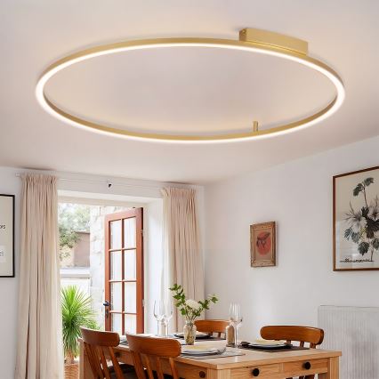 Brilagi - LED prigušiva stropna svetiljka PORTOFINO LED/85W/230V 3000-6000K prečnik 120 cm zlatna + daljinski upravljač