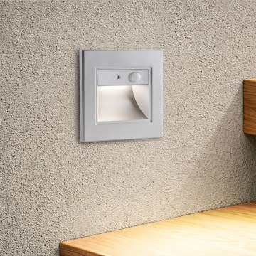 Brilagi - LED svetiljka za stepenište sa senzorom STEP LIGHT LED/1,5W/230V IP44 srebrna