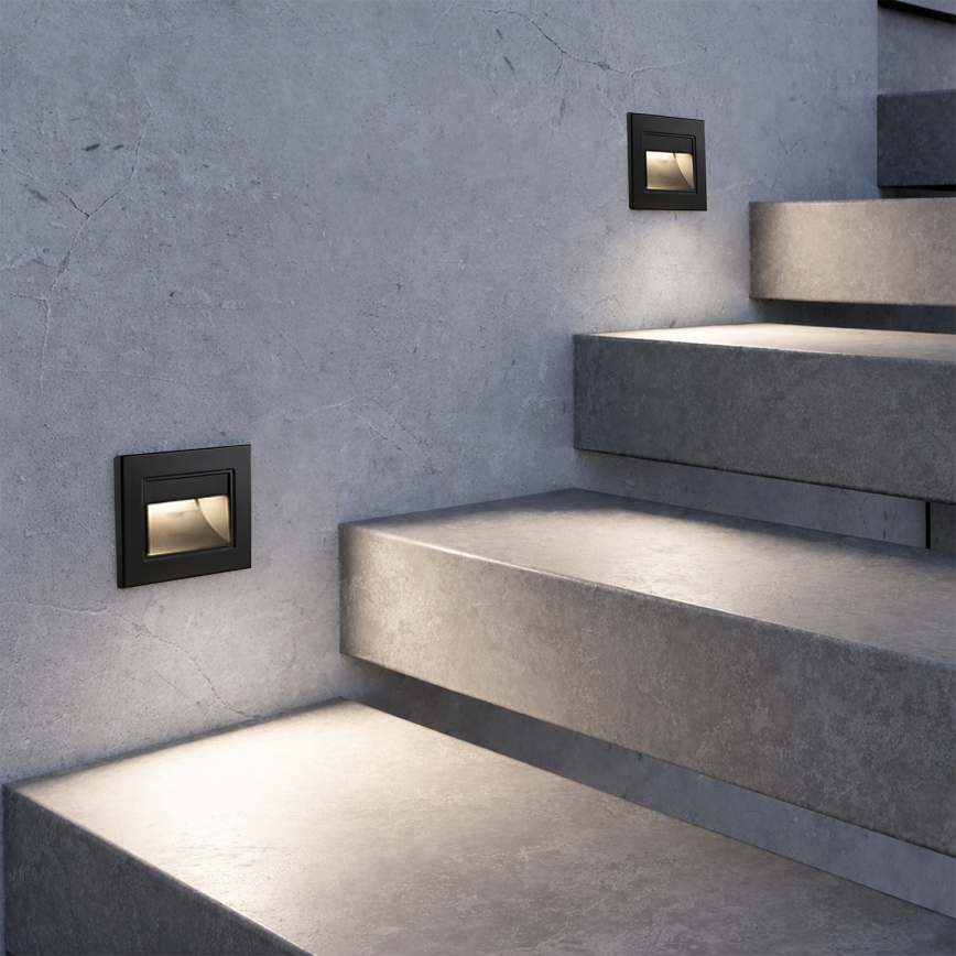 Brilagi - LED svetiljka za stepenište STEP LIGHT LED/1,5W/230V IP44 crna