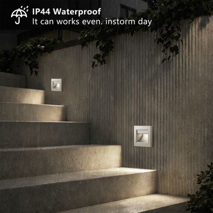 BRILAGI - LED svetiljka za stepenište STEP LIGHT LED/1,5W/230V IP44 srebrna