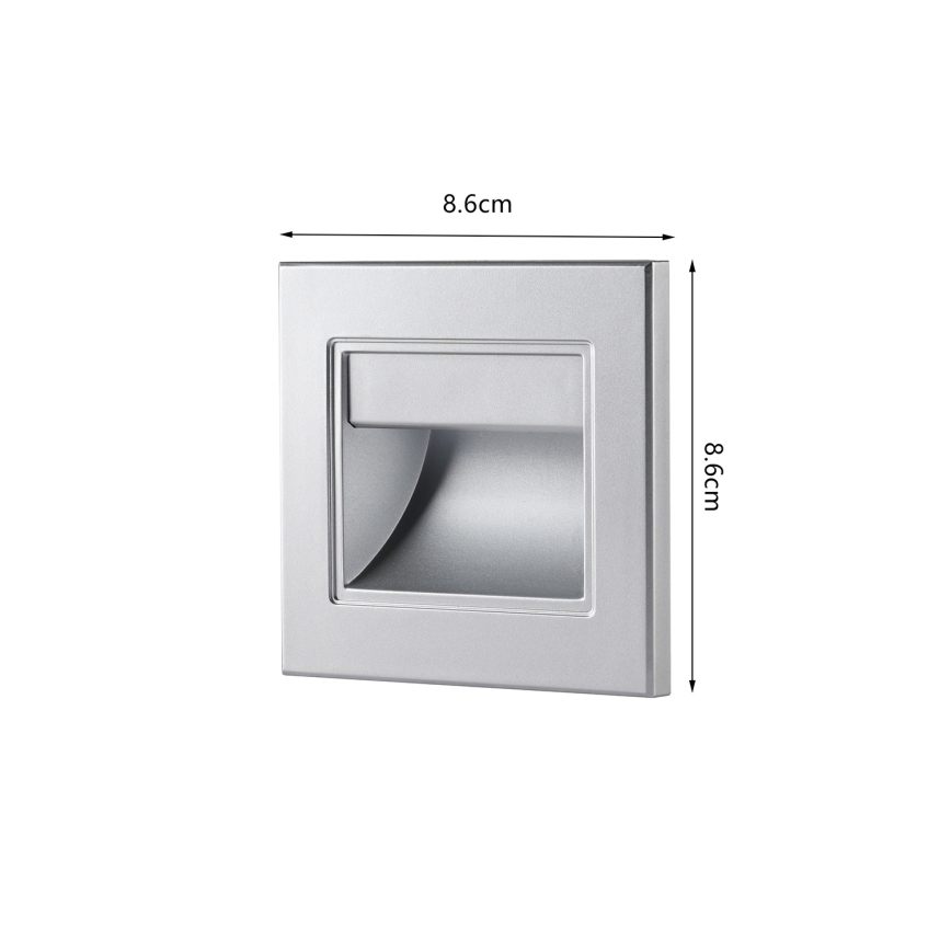 BRILAGI - LED svetiljka za stepenište STEP LIGHT LED/1,5W/230V IP44 srebrna