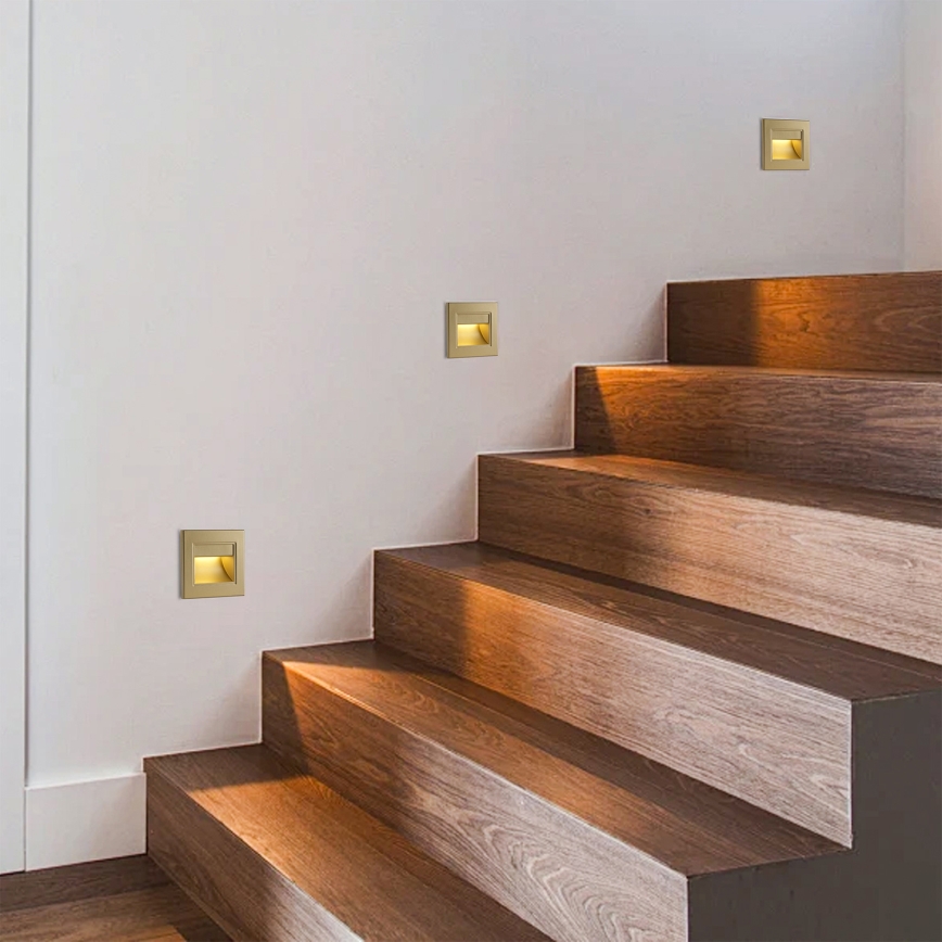 Brilagi - LED svetiljka za stepenište STEP LIGHT LED/1,5W/230V IP44 zlatna